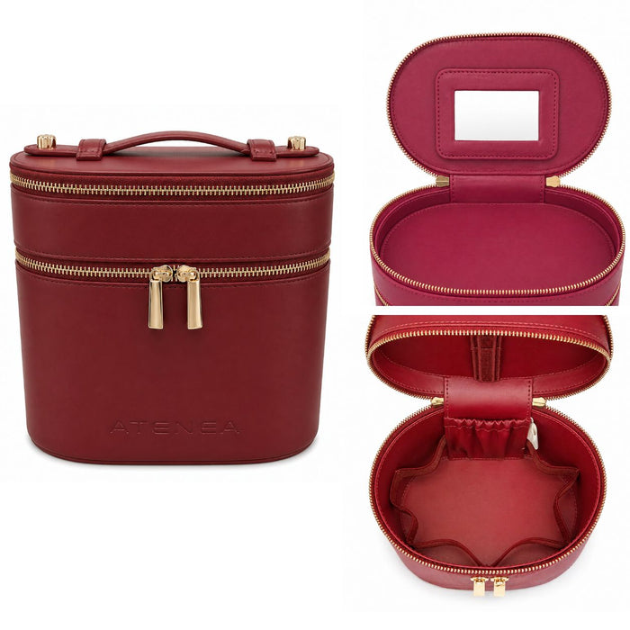 Cosmetiquera Duo Burgundy Atenea