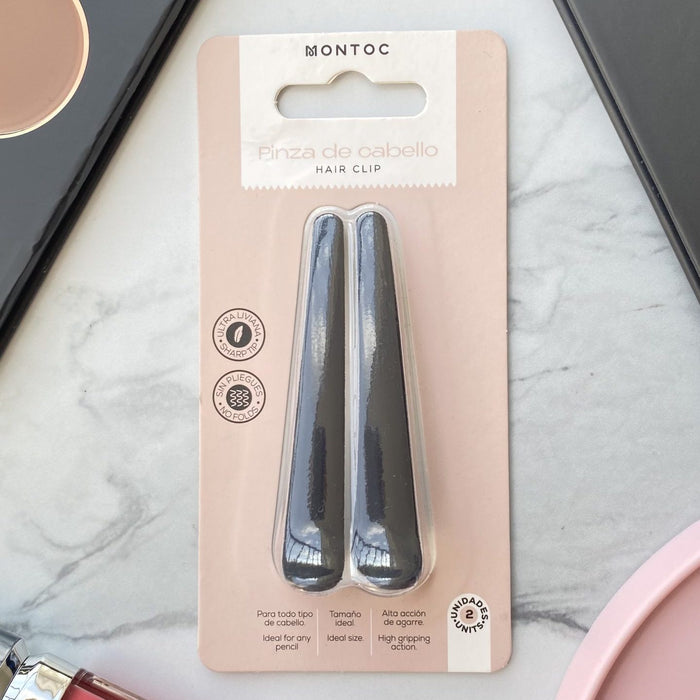 Pinza de Cabello X2 Negra Montoc