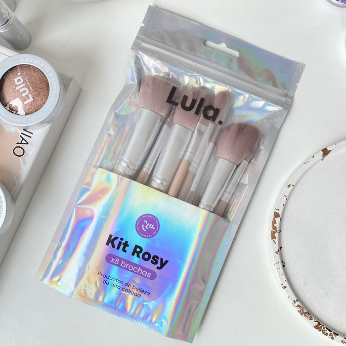 Kit de Brochas X8 Rosy Lula Kl16