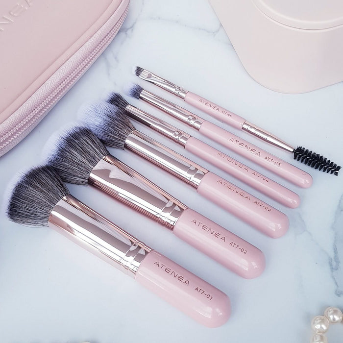Kit de Brochas Atenea Pink Travel X6