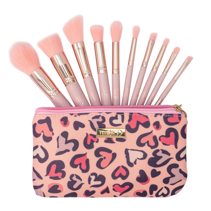 Kit de Brochas Trendy Mini Rosado Km10 Animal Print