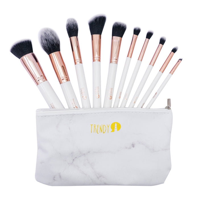Kit de Brochas Trendy Marmól Blanco X10