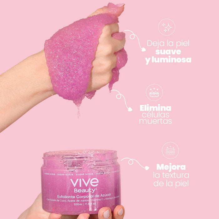 EXFOLIANTE CORPORAL DE AZÚCAR VIVE BEAUTY 350ML